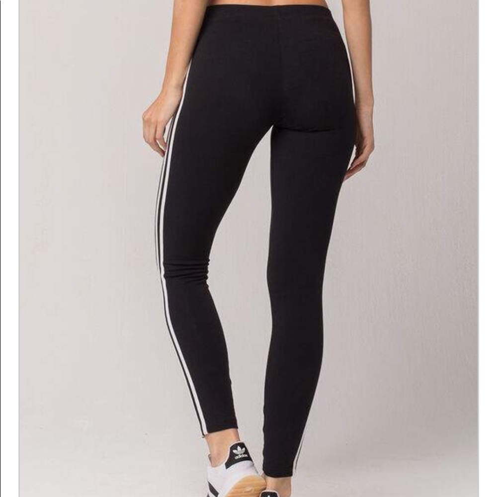 ADIDAS LEGGINGS TREFOIL BLACK/WHITE LEGGINGS - Picture 4 of 14
